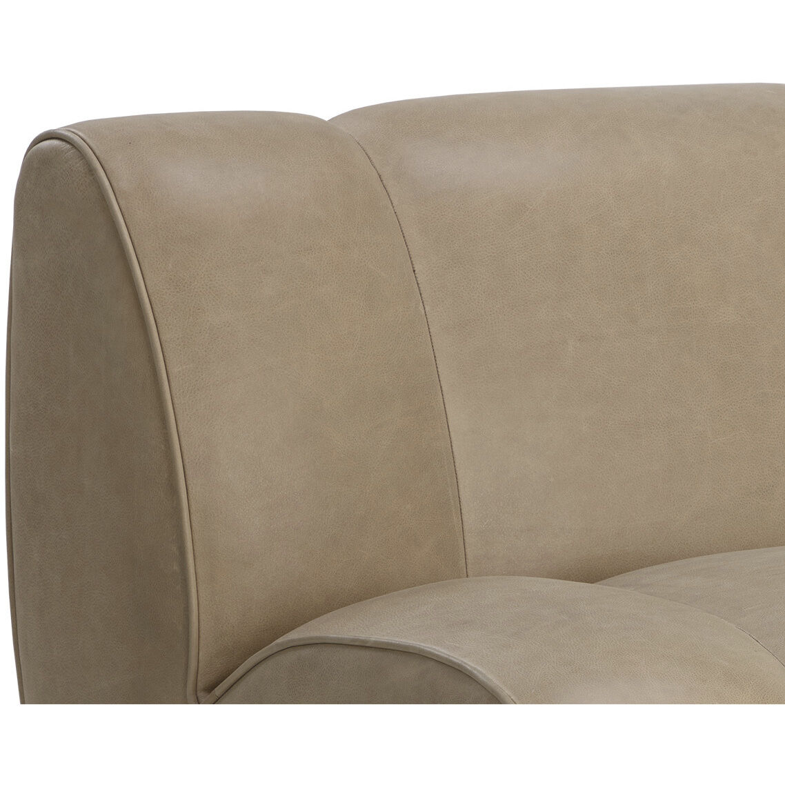 Blaise Sahara Sand Leather Swivel Lounge Chair, Swivel